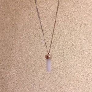 BaubleBar Jewelry - BaubleBar Quartz and Gold Long Necklace BaubleBar Jewelry - BaubleBar Quartz and Gold Long Necklace
